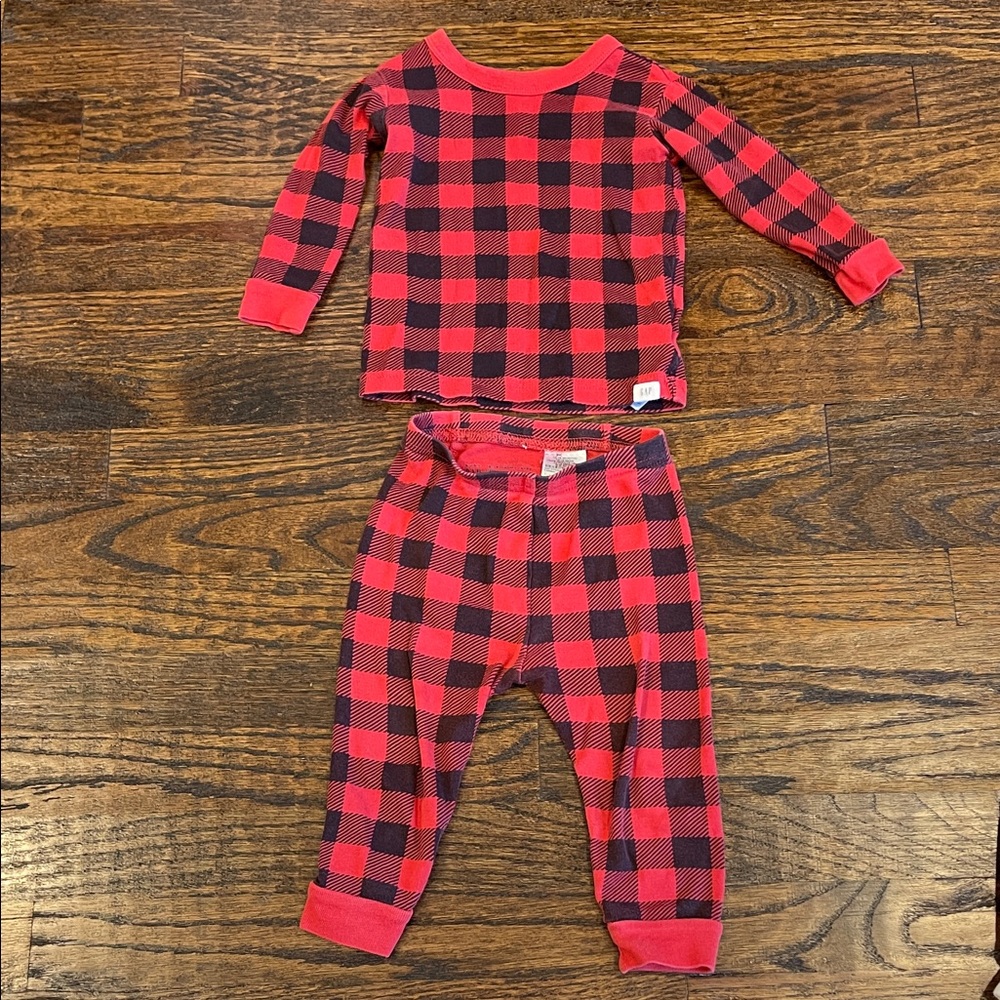 GAP Plaid Red and Black Kids Pajamas